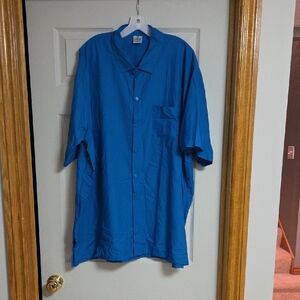Casual Blue Button-Down Shirt for Men